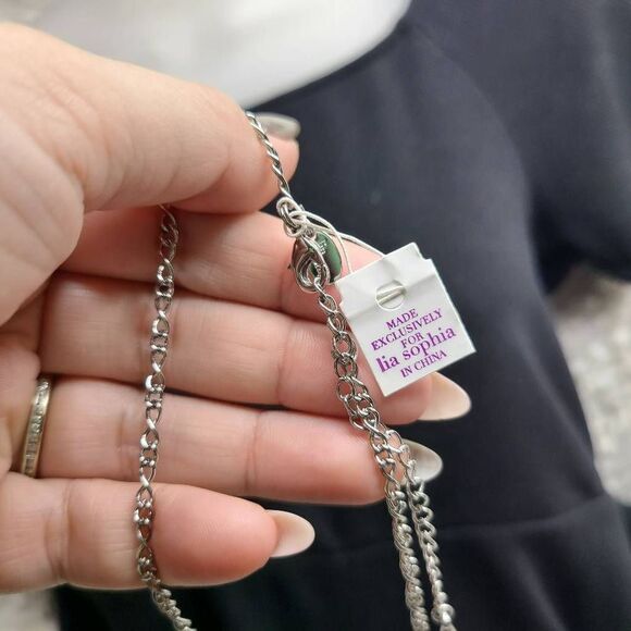 Lia‎ Sophia Long Large Pendant Necklace NWT - Picture 5 of 6